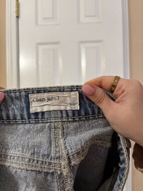 Ban-Jara Light Wash Denim Jean Shorts with Rhinestones